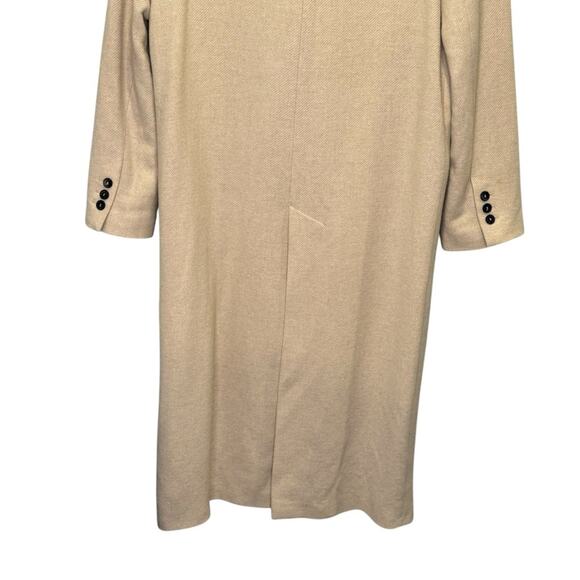 Zara Wool Blend Double Breasted Classic Straight Cut Beige Coat Small - Picture 7 of 12